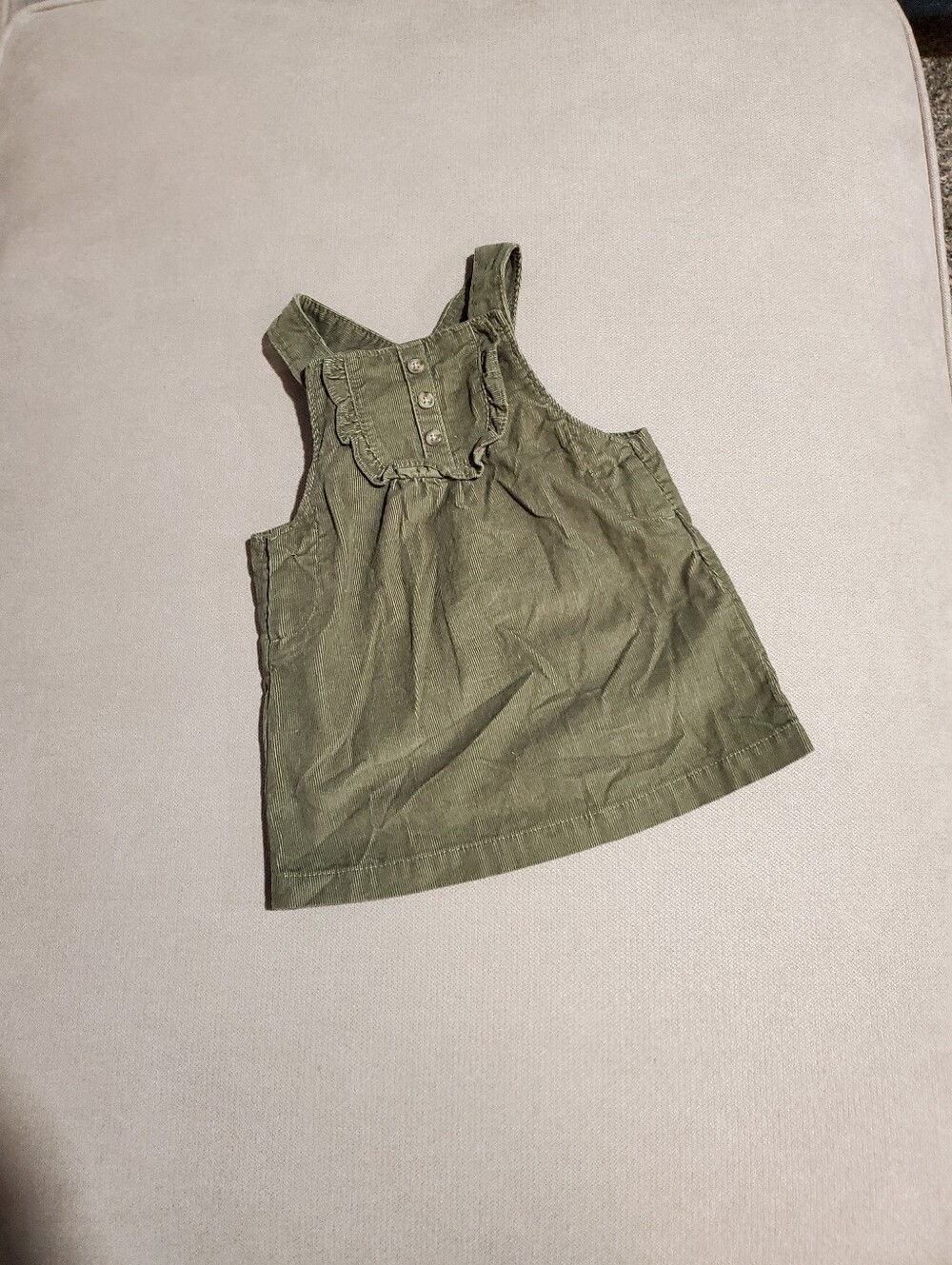 Carter's Olive Green Dress with Button Front